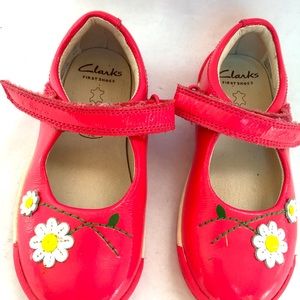 Clarks first shoes.  Mary Janes. Girls toddler size 7.